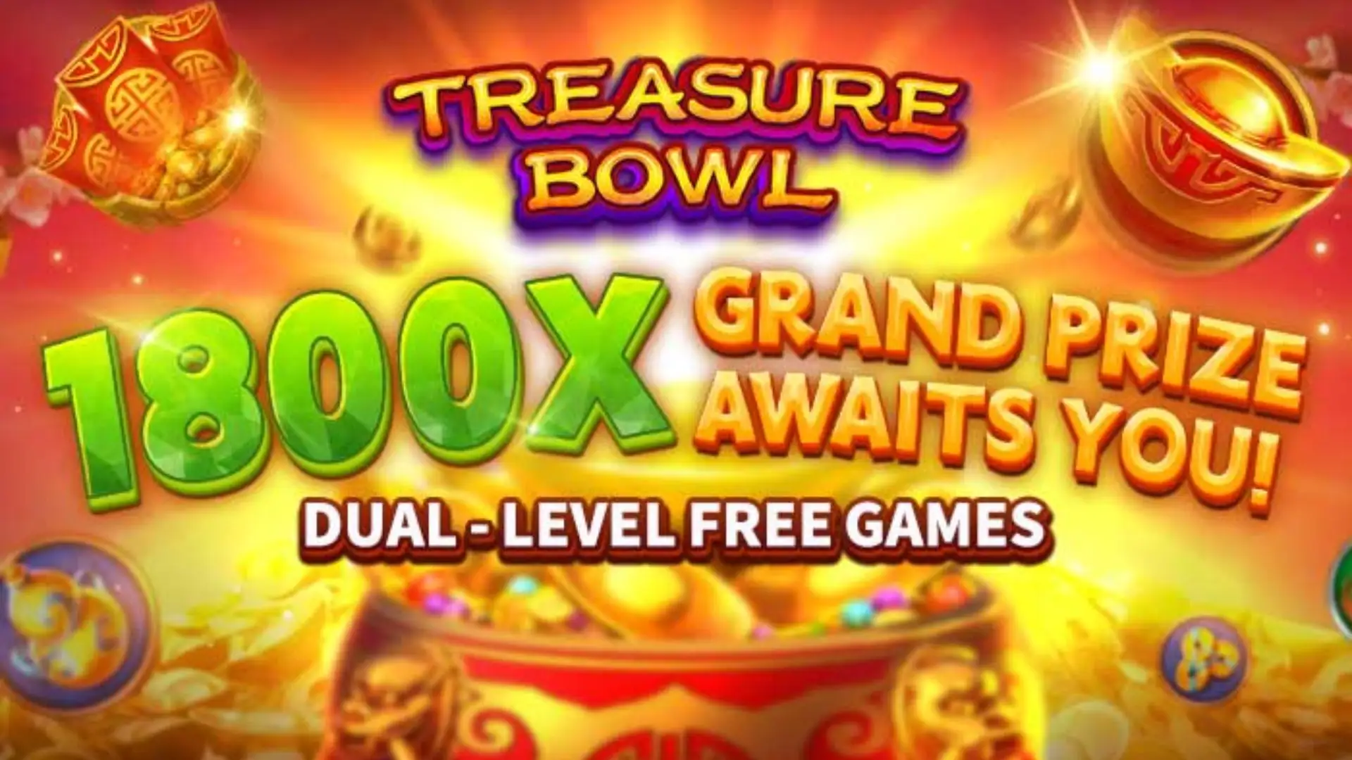 Multiplicadores Treasure Bowl maes2pg - 7777x Máximo com Tigela Dourada